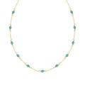 Colliers sur Artemare : Collier en plaqu&eacute; or pierre amazonite v&eacute;ritable 38+4cm