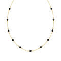 Collier en plaqu&eacute; or pierre onyx v&eacute;ritable, r&eacute;glable de 38cm &agrave; 42cm Artemare