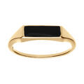 Chevali&egrave;re en plaqu&eacute; or avec petit plateau rectangulaire avec Onyx de synth&egrave;se