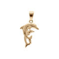 Pendentifs sur Artemare : Pendentif plaqu&eacute; or dauphin et son b&eacute;b&eacute; en relief recto-verso