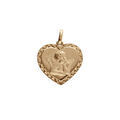 Pendentifs sur Artemare : Pendentif plaqu&eacute; or coeur contour diamant&eacute; avec Ange