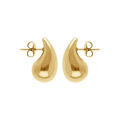 Boucles d'oreille tige acier et PVD dor&eacute; petite goutte 18mm x 10mm Artemare