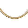 Collier acier PVD dor&eacute; maille miroir 4mm en r&eacute;glable 40 &agrave; 43cm Artemare