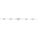 Bracelet argent rhodi&eacute; perle blanche r&eacute;glable 16 &agrave; 19cm