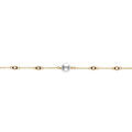 Bracelet argent dor&eacute; perle blanche r&eacute;glable 16 &agrave; 19cm Artemare