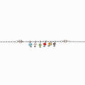 Bracelets sur Artemare : Bracelet argent rhodi&eacute; pampilles perles et multicouleur