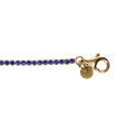 Bracelet argent dor&eacute; riviere oxydes bleu fonc&eacute; sertis diam&egrave;tre 2.5mm r&eacute;glable 16 &agrave; 19cm Artemare