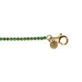 Bracelet argent dor&eacute; riviere oxydes vert sertis diam&egrave;tre 2.5mm r&eacute;glable 16 &agrave; 19cm Artemare