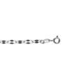 Bracelet argent rhodi&eacute; olives r&eacute;sine noires r&eacute;glable 15 &agrave; 18cm Artemare