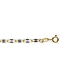 Bracelet argent dor&eacute; olives r&eacute;sine noires r&eacute;glable 15 &agrave; 18cm Artemare