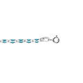 Bracelet argent rhodi&eacute; olives r&eacute;sine bleu translucide r&eacute;glable 15 &agrave; 18cm