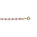 Bracelet argent dor&eacute; olives r&eacute;sine violet translucide r&eacute;glable 15 &agrave; 18cm