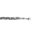 Bracelet acier tresse miroir r&eacute;glable 16 &agrave; 20cm