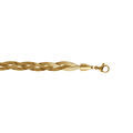 Bracelet acier dor&eacute; tresse miroir r&eacute;glable 16 &agrave; 20cm