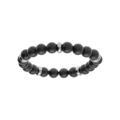 Bracelet homme extensible boules onyx imitation rondelles acier 60mm Artemare