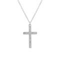 Collier acier croix et strass r&eacute;glable 40 &agrave; 45cm Artemare