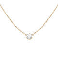 Colliers sur Artemare : Collier plaqu&eacute; or oxyde blanc 5mm sertis 6 griffes r&eacute;glable 38 &agrave; 42cm