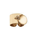 Bagues sur Artemare : Bague anneau lisse en plaqu&eacute; or de 12mm de large avec pastille ronde de 13mm