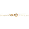 Bracelet en argent dor&eacute; signe infini avec un oxyde blanc 16+2cm