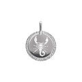 Pendentifs sur Artemare : Pendentif en argent rhodi&eacute; m&eacute;daille 15mm zodiaque scorpion