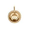Pendentifs sur Artemare : Pendentif en plaqu&eacute; or m&eacute;daille 15mm zodiaque cancer