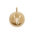 Pendentif en plaqu&eacute; or m&eacute;daille 15mm zodiaque scorpion Artemare