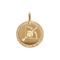 Pendentifs sur Artemare : Pendentif en plaqu&eacute; or m&eacute;daille zodiaque gemeaux