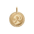 Pendentifs sur Artemare : Pendentif en plaqu&eacute; or m&eacute;daille 15mm zodiaque capricorne
