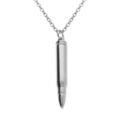 Colliers sur Artemare : Collier en acier avec pendentif balle de fusil( 7 x 43mm), 55+5cm