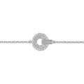 Bracelet en argent rhodi&eacute; rond oxydes blancs sertis 18cm r&eacute;glable 16 Artemare