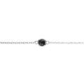 Bracelet enargent rhodi&eacute; oxyde noir serti clos 16+3cm