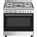 Cuisinières sur Saint-Egr&egrave;ve : smeg-gamme-elite Piano de cuisson dessus gaz SMEG GAMME ELITE CX90GM