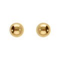 Boucles d'oreille tige en acier dore jaune boule 5mm fermoir &agrave; vis et caoutchouc