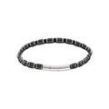 Bracelet en acier cordon noir et sodalite v&eacute;ritable 20cm Artemare