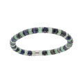 Bracelet extensible rondelles aventurine vert sodalite et h&eacute;matite 60mm Artemare