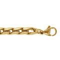 Bracelet en acier dor&eacute; maille aspect torsade 5mm 19+2cm
