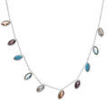 Colliers sur Artemare : Collier en acier navette tutti frutti, 40+5cm