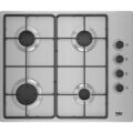 Plaques de cuisson sur Saint-Egr&egrave;ve : Table de cuisson gaz BEKO HIGG64123SX