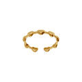 Bagues sur Artemare : Bague ajustable en acier avec coeur,