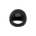 Bague en acier PVD noir gros jonc lisse et bomb&eacute;