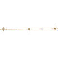 Bracelets sur Artemare : Bracelet en plaqu&eacute; or etoile d'oxydes blancs et perle blanche imitation 16+2cm