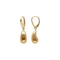 Boucles d'oreille sur Artemare : Boucles d'oreille en argent dor&eacute; petite goutte incurv&eacute;e 13mm, fermoir dormeuse