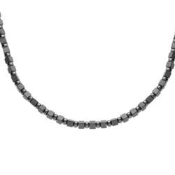 Collier en acier verre teint&eacute; 49+6cm
