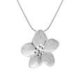 Colliers sur Artemare : Collier en acier avec pendentif fleur, 41+5cm