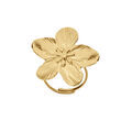 Bagues sur Artemare : Bague en acier dor&eacute; fleur 30mm taille r&eacute;glable