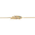 Bracelet en vermeil motif plume avec oxydes multi couleurs 15.5+3cm Artemare