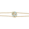 Bracelets sur Artemare : Bracelet en vermeil oxyde bleu ciel avec motif arbre de vie 16+3cm