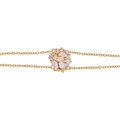 Bracelet en vermeil oxyde rose avec motif arbre de vie 16+3cm Artemare