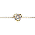 Bracelets sur Artemare : Bracelet en vermeil noeud oxydes bleu ciel sertis 16+3cm