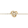 Bracelet en vermeil noeud oxydes blancs sertis 16+3cm